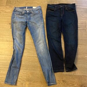 NWOT Rag & Bone Joe’s Jeans Lot 2 pair Blue Monument Yasmin Skinny Whisker 28 6